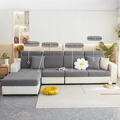 Miniatura 4 de Fundas de cojín universales para sofá 2024, lavables, 360, impermeables, mágicas, para sofá seccional de 123, protector de muebles apto para