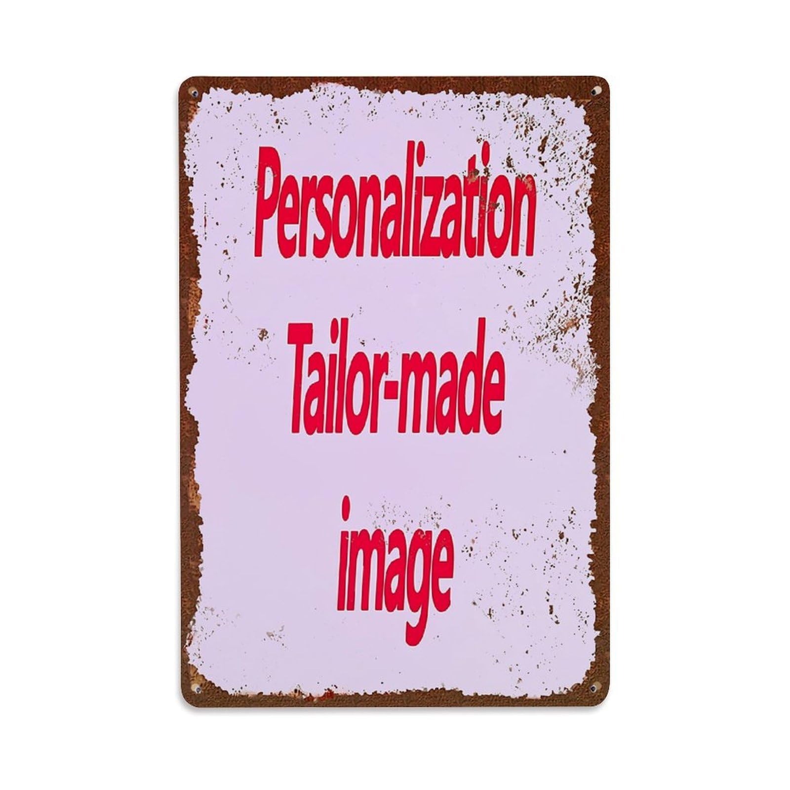 Nestemfo Vintage Personalization Tailor Made Image Print Tin Sign Metal Sign, Living Room,Bar, Home, Bedroom Wall Decor,Retro Metal Poster 8X12 Inches