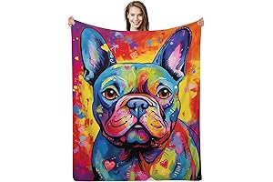 French Bulldog Blanket: Snuggle Up with Your Frenchie's Splash of Color