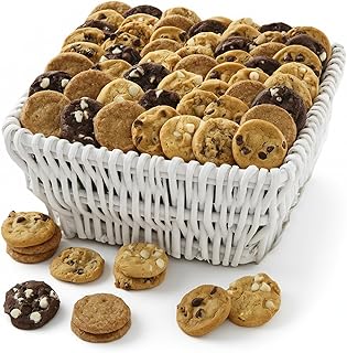 Mrs. Fields 72 Nibblers Bite-Sized Cookies Basket - Assorted in 5 Classic Cookie Flavors