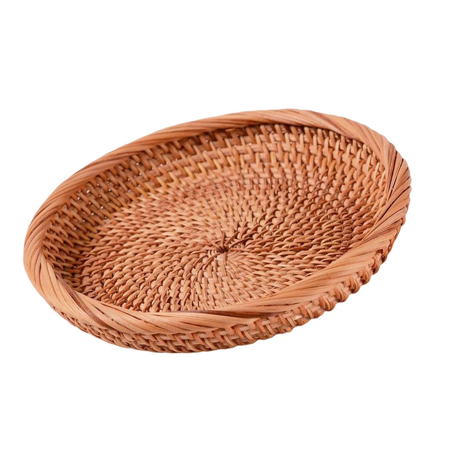 YIXANNX Bread Basket Organizer Wicker Bowl For Snacks Fruits Candies Elegant Addition To Dining Decor Snack Organizer Basket Is Small And Lightweight, S