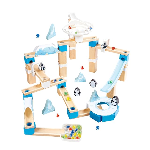 Hape Penguin Playland - Juguete de mármol para correr