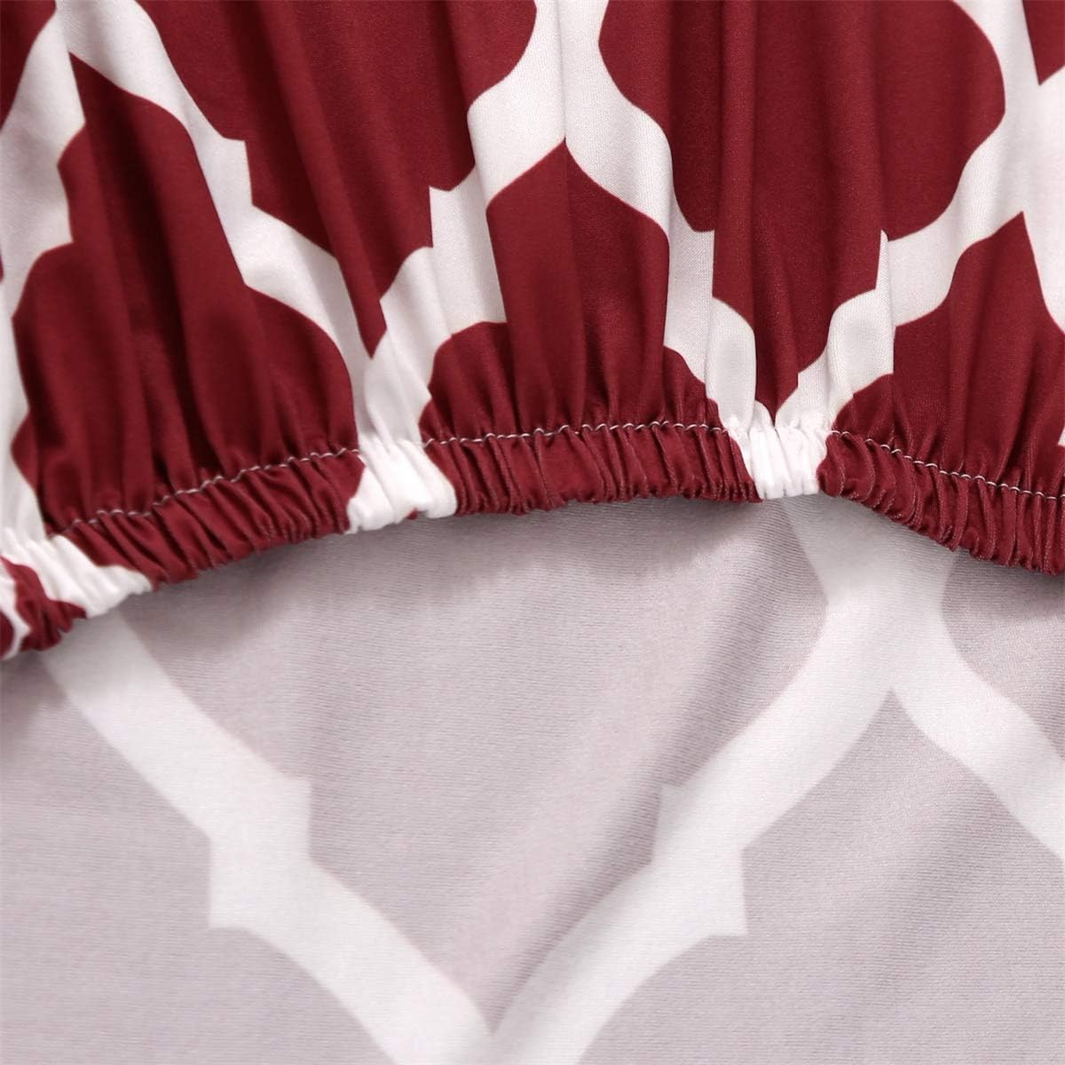 Chair Cover, Stretch Dining Chair Covers High Back Chair Protective Cover Slipcover, Elastic Chair Protector Seat Covers Slipcover for Dining Room Wedding Banquet Party Decoration (4, BTC02 Wine Red)