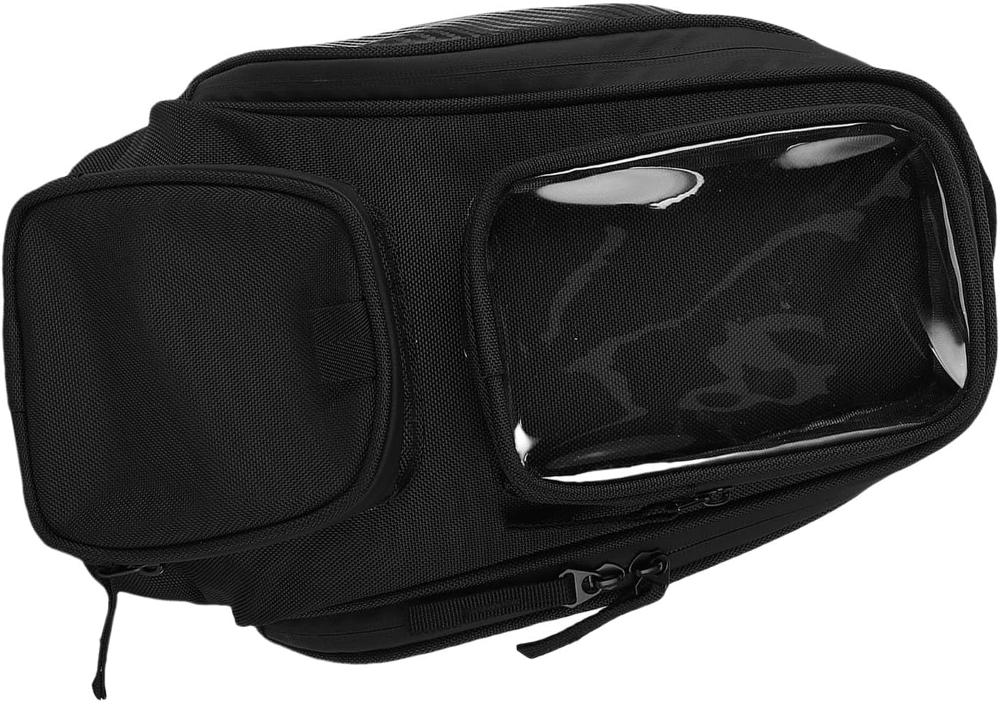 Motorcycle Tank Bag with Transparent Phone Holder for Enduro Riders 1680D Oxford Cloth Black Magnetic Motorbike Bag