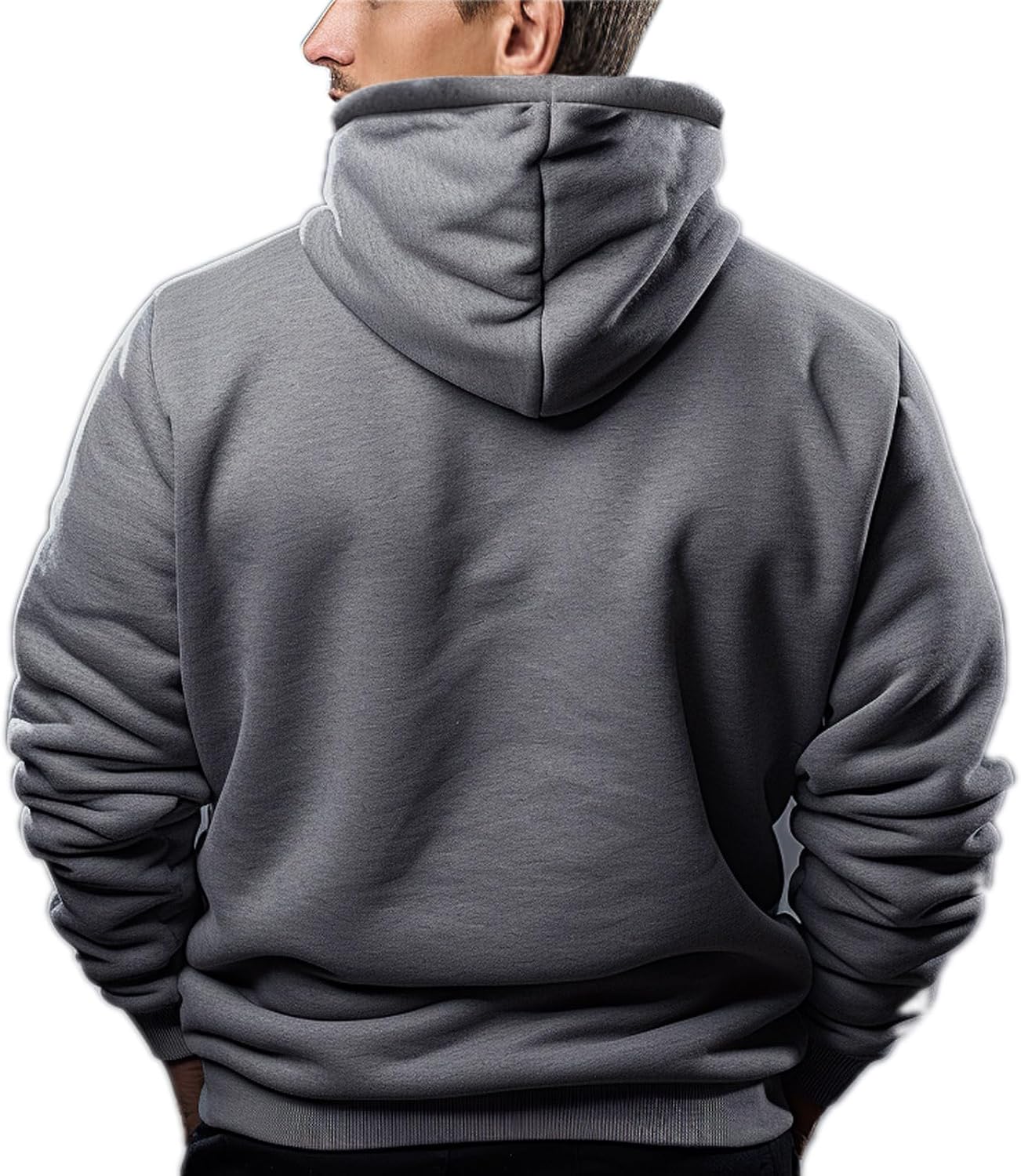 Sherpa Lined Hoodies for Men Heavyweight Full Zip Up Sweatshirt Thick Fleece Jackets Winter Warm Coats - Image 2