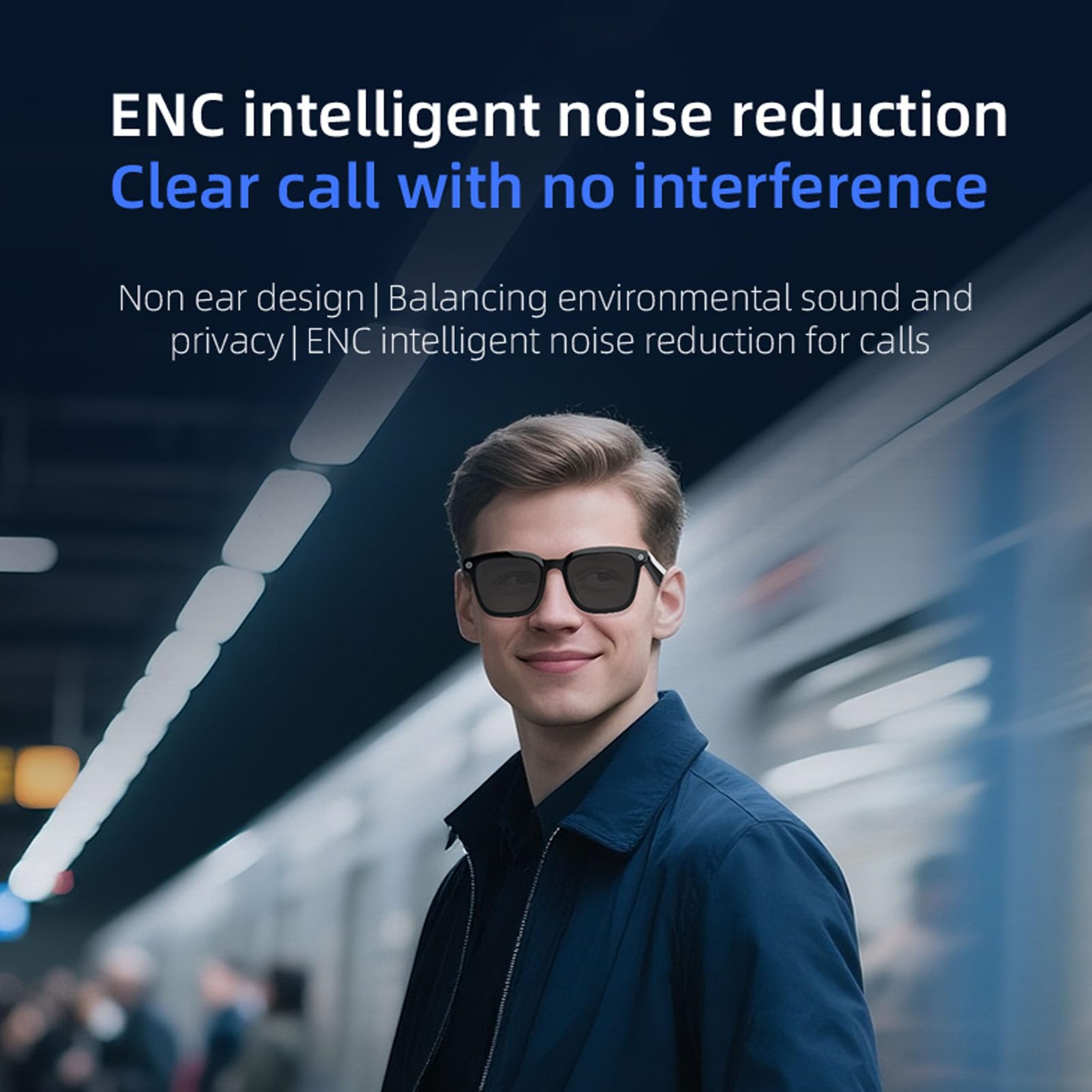 Gafas Inteligentes con Cámara, Grabación de Video HD 8MP, 1200P Antivibración, Traducción en Tiempo Real 139 Idiomas, Reconocimiento de Objetos, Audio Abierto, (Gafas de Sol)