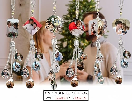 Miniatura 6 de Adornos para colgar en el interior del automóvil, accesorios personalizados para mujeres, hombres, regalo del día de San Valentín para ellaél, marco