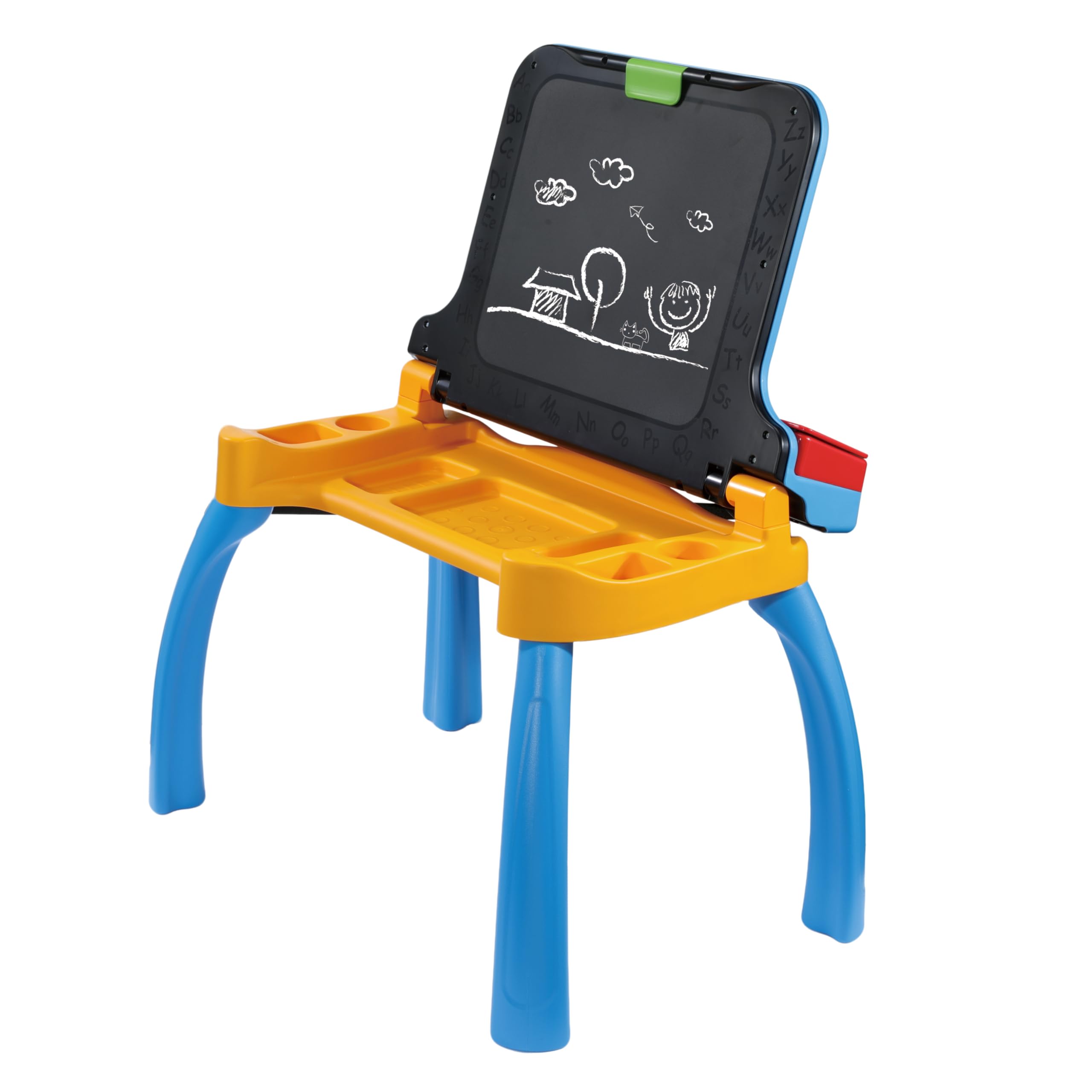 VTech - Magi Bureau Interactif et Musical 6 en 1 - Bureau Enfant avec Tabouret - Table de Jeux Éducative, Chevalet à Dessin et Tableau Noir à Craie - Cadeau Enfant Dès 3 Ans - Contenu en Français