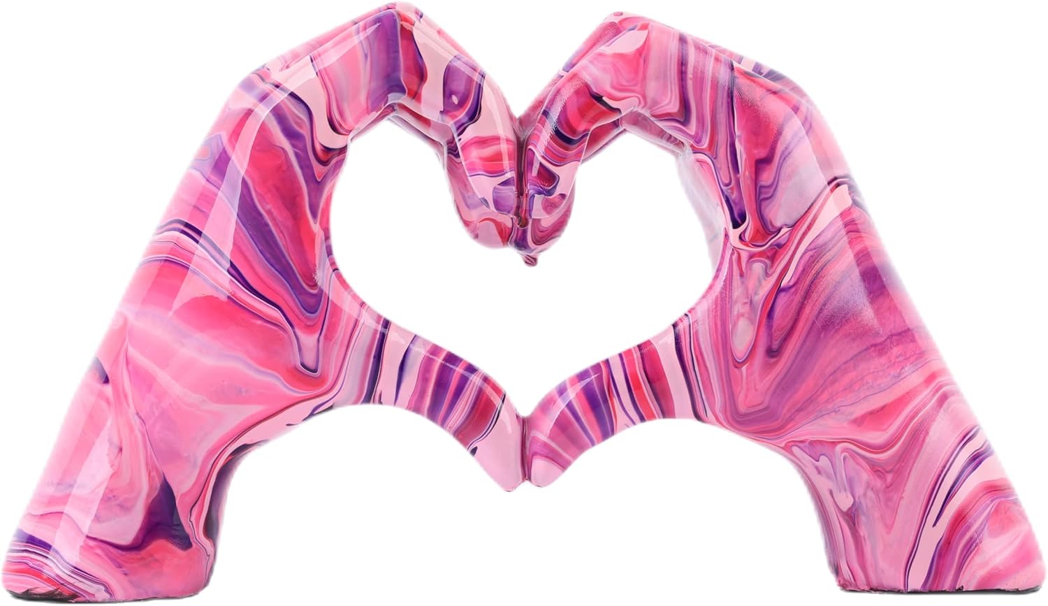 WUBIANJIE Love Finger Statue, HeartShaped Sculpture Love