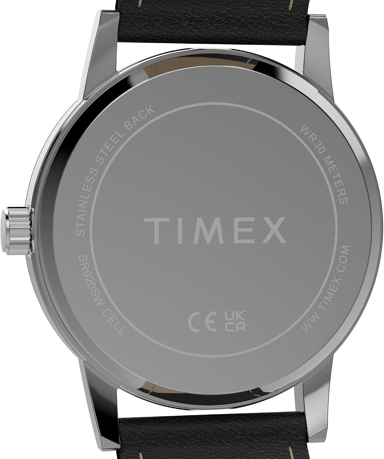 Timex Men's Main Street 38mm Watch - Black Strap Silver-Tone Dial Silver-Tone Case