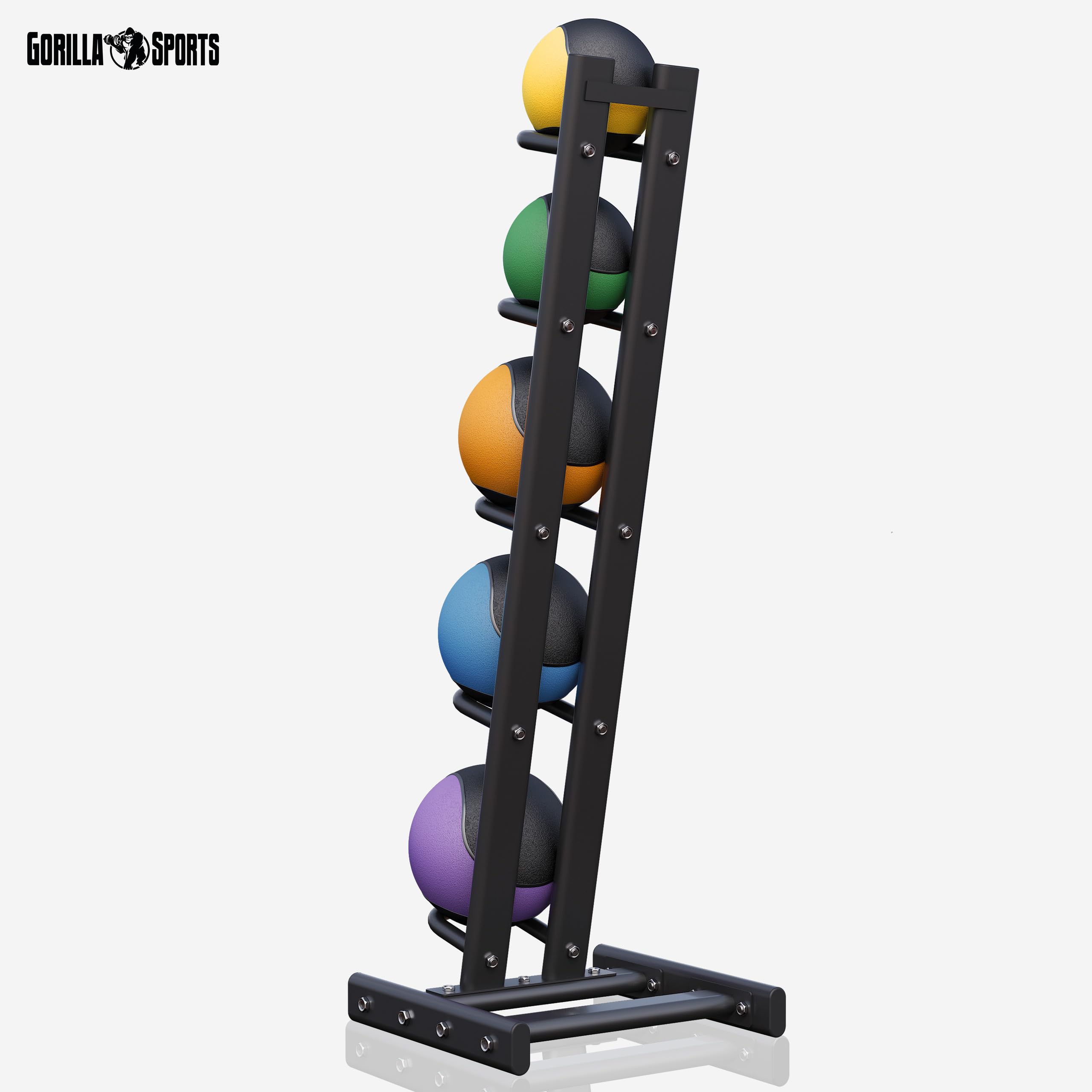 Gorilla Sports® Medecine Ball - Individuel/Ensemble 1kg, 2kg, 3kg, 4kg, 5kg, 6kg, 7kg, 8kg, 9kg, 10kg Poids, Antidérapante - Slam Ball, Balles de Poids, Musculation, pour Fitness, Gym, Entraînement