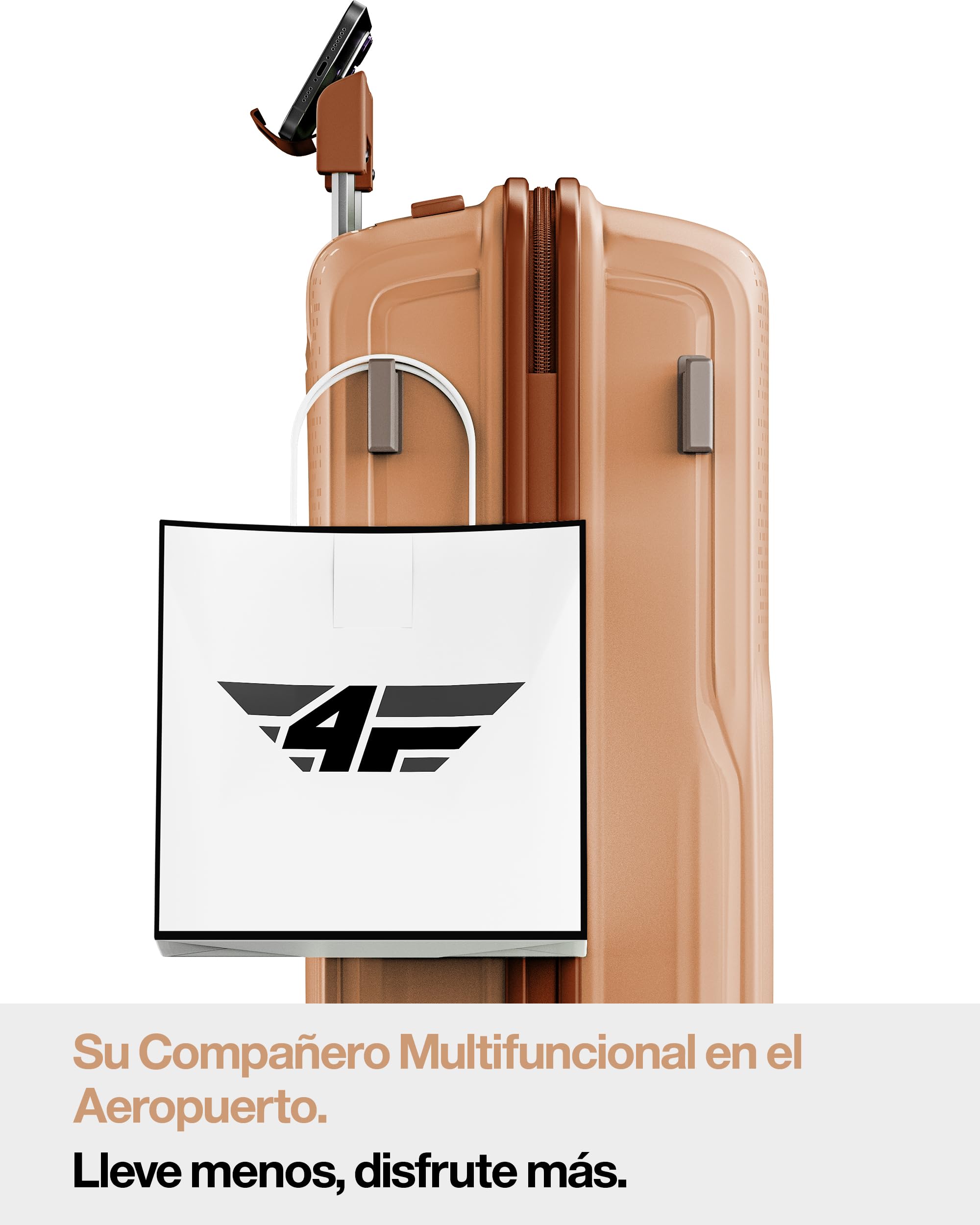 Maleta rígida Ligera de Viaje y Juego de Maletas – Maleta con candado TSA, 4 Ruedas Dobles giratorias, Mango telescópico de Aluminio y Cremallera Doble, Estuche de Belleza, Equipaje de Mano y