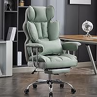 Vista 20 de Efomao Silla de oficina grande y alta con reposapiés, silla ejecutiva de malla transpirable, silla de escritorio de computadora resistente