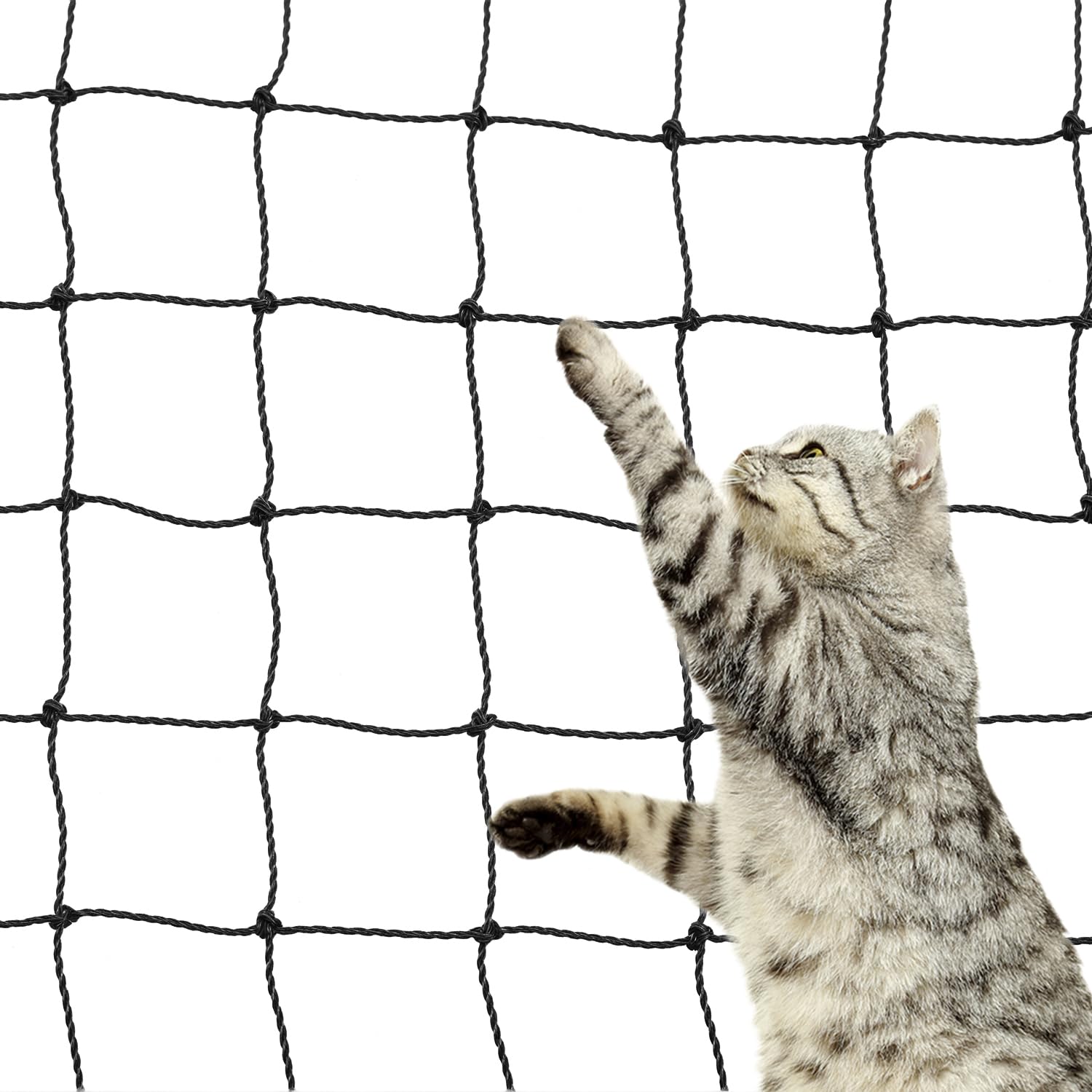 Rete Per Gatti Rinforzata 8x3 M - Con Filo Acciaio E Kit Fissaggio Per Balconi - Foto 9