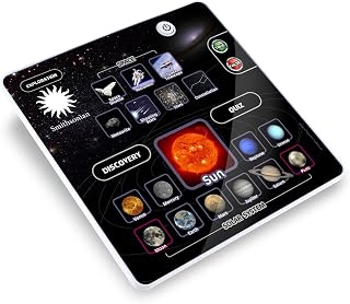 Kidz Delight Smithsonian Kids Space Play Tablet Interactive Learning Toy with 30 Touch Sensitive Icons Fun Space Facts Quiz Mode Sounds & Lights Ideal for Ages 4 and Up
