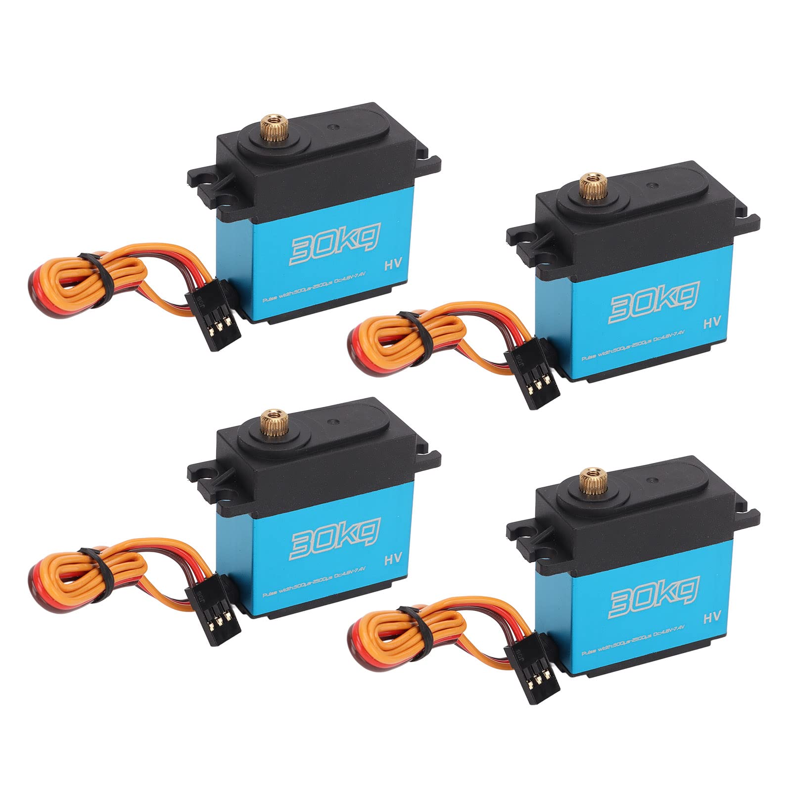 4Pcs 30kg Digital RC Servo with Metal Gear for 1/10 Remote Control Car