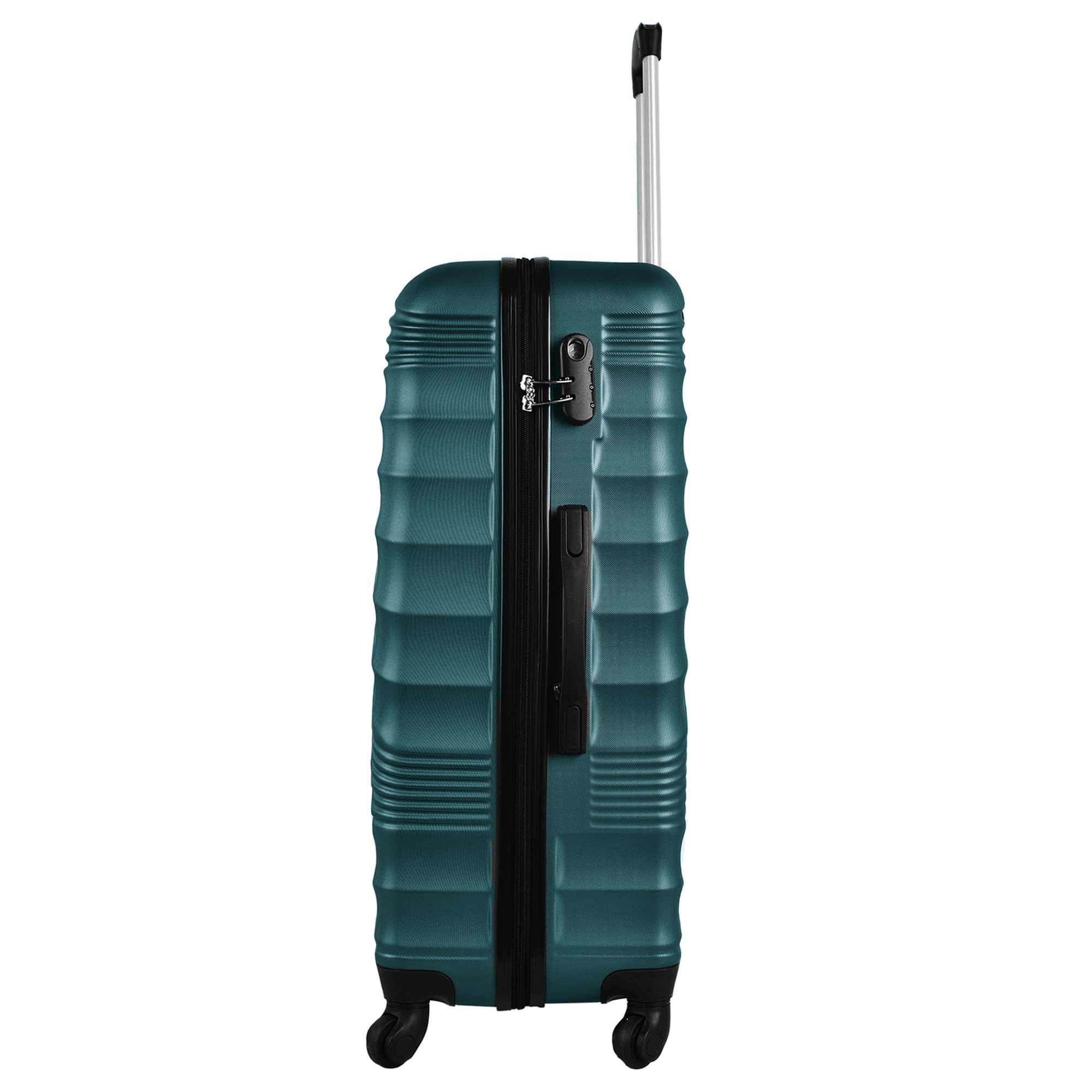 Set di 4 valigie da cabina rigide 56 cm, valigia media 66 cm, valigia grande 76 cm e borsa 23 cm, Verde