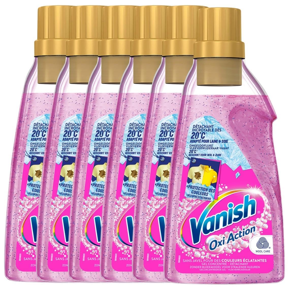 Vanish Oxi Action - Gel smacchiatore pre-lavaggio, confezione da 6 x 750 ml