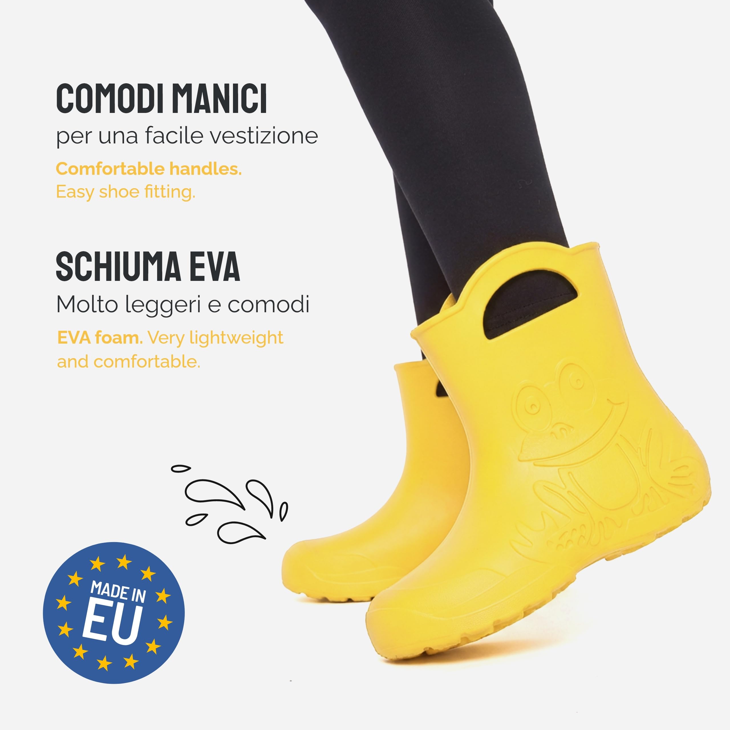 Ladeheid Stivali Pioggia Donna in EVA – Impermeabili, Robusti e Confortevoli, Stivali impermeabili donna Antiscivolo per la Pioggia, Facili da Pulire LA-СA-09