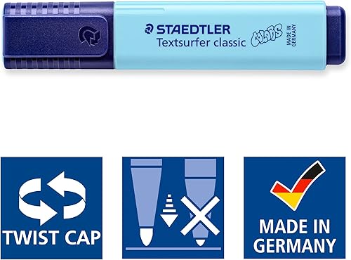 Miniatura 5 de STAEDTLER 364 CWP4PA Textsurfer - Resaltador clásico, colores pastel, paquete de 4