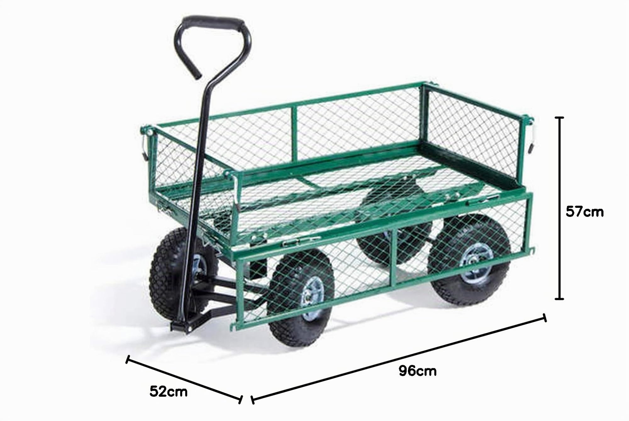 Carretto per giardino con laterali abbattibili carico max 400kg Papillon