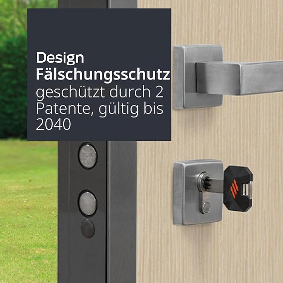 CISA - European security cylinder RS5 10R3M11701200C5 - Cylinder with 5 rows of radial pins - 5 protected digital double keys - Size 50/30