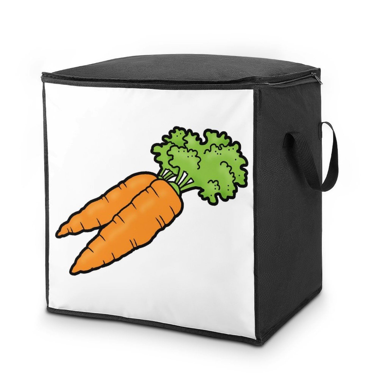 Wlntrophic 70L Storage Bags, Carrot Storage Box with Lid Zipper And Handles, Clothes Bags for Quilt, Blankets, Bedding