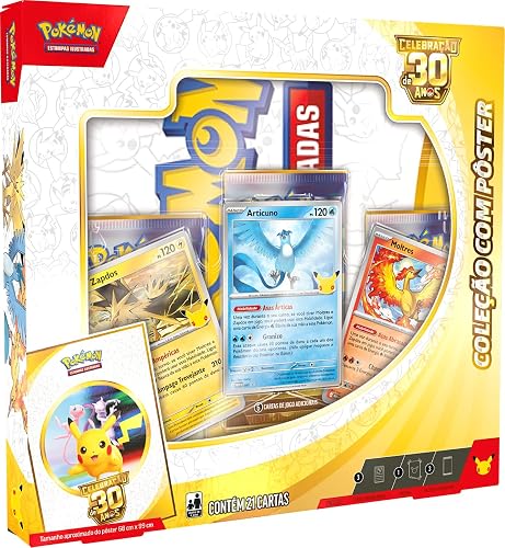 Pokémon TCG Celebração de 30 Anos – Box Coleção com Pôster