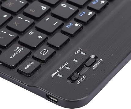 GOWENIC 2.4 GHz Wireless Keyboard, 10.1 inch Compact Keyboard, Russian QWERTY Layout for, OS Laptops