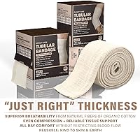 Vista 4 de EVERLIT Vendaje tubular elástico de mezcla de algodón 560D, sin látex, extra grueso transpirable para muñeca, mano, compresión moderada a alta