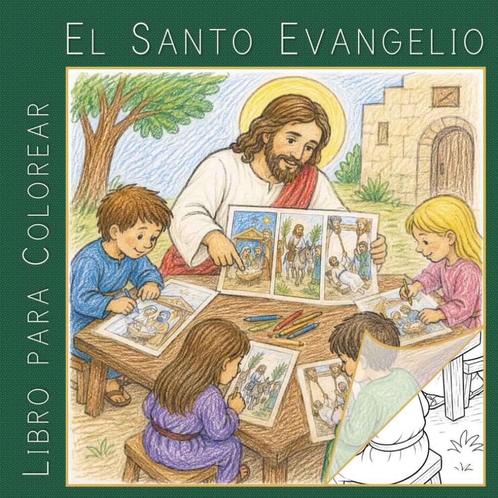 El Santo Evangelio para niños: para colorear