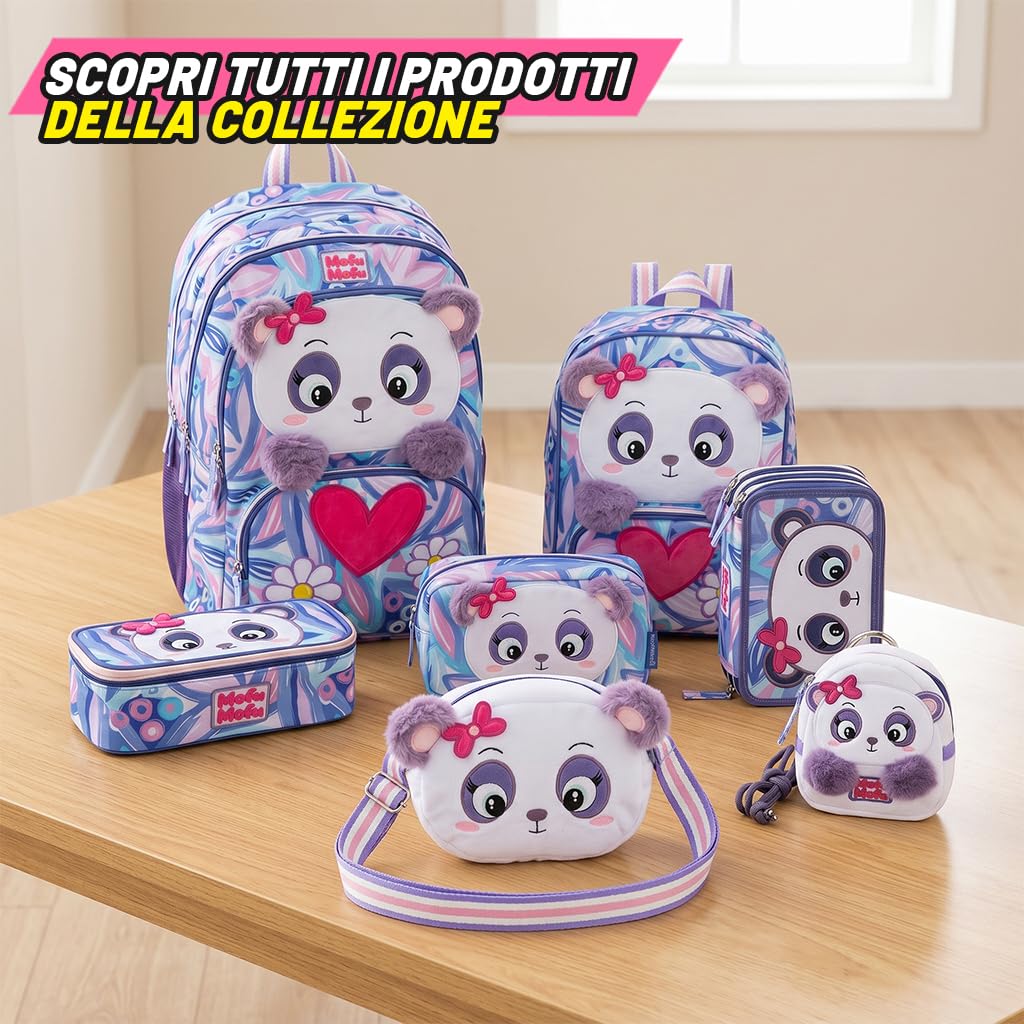 WWF - Zaino Scuola Ufficiale WWF, 2 Ampi Vani, 1 Tasca Frontale, 2 Tasche Laterali n Rete, Spallacci Imbottiti, Retro e Fondo Termoformati, Chiusure a Zip, 32x43Hx23cm