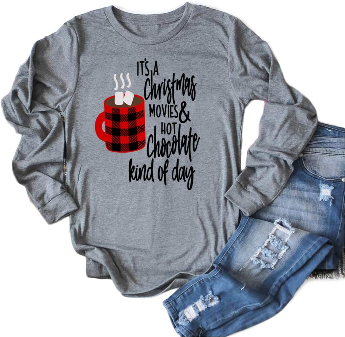 Womens Merry Christmas Funny Santa Graphic Tops Short Sleeve Tee Shirt