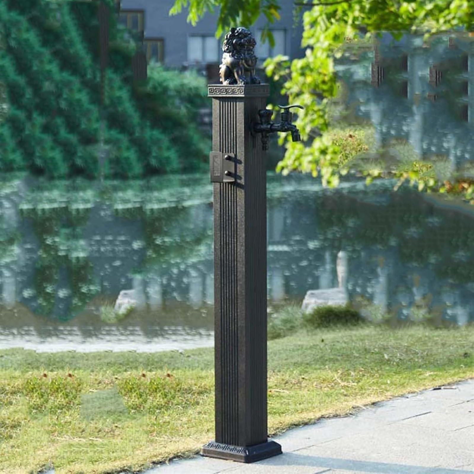 Generico Colonna d'Acqua per Giardino Verticale, idrante Verticale per Tubo dell'Acqua antigelo, Fontana Decorativa per distributore d'Acqua per Cortile, per terrazza da Patio (Kit High Style 4)