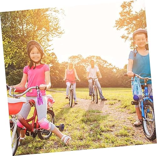 Miniatura 7 de Toddmomy Accesorios de scooter para niños, accesorios de bicicleta para niños, accesorios de bicicleta rosa, flecos rosados, decoración infantil