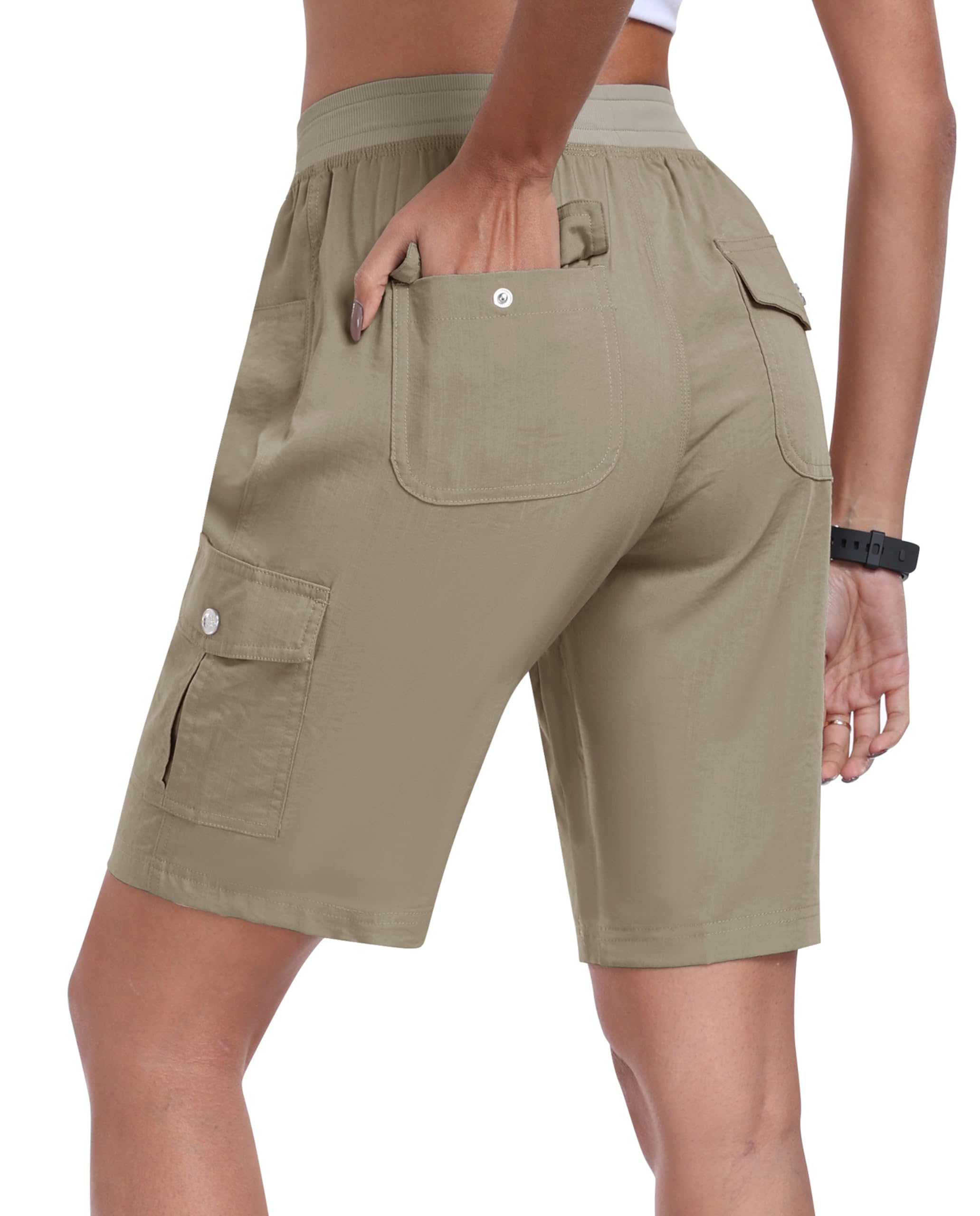 MoFiz Women's Hiking Shorts Athletic Outdoor Cargo Shorts for Women Quick Dry Running Summer Shorts with Pockets