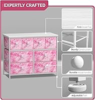 Vista 138 de Sorbus Cómoda con 8 cajones - Mueble para almacenar ropa para niño, para dormitorio, pasillo, clóset, oficina – Marco de acero, parte superior