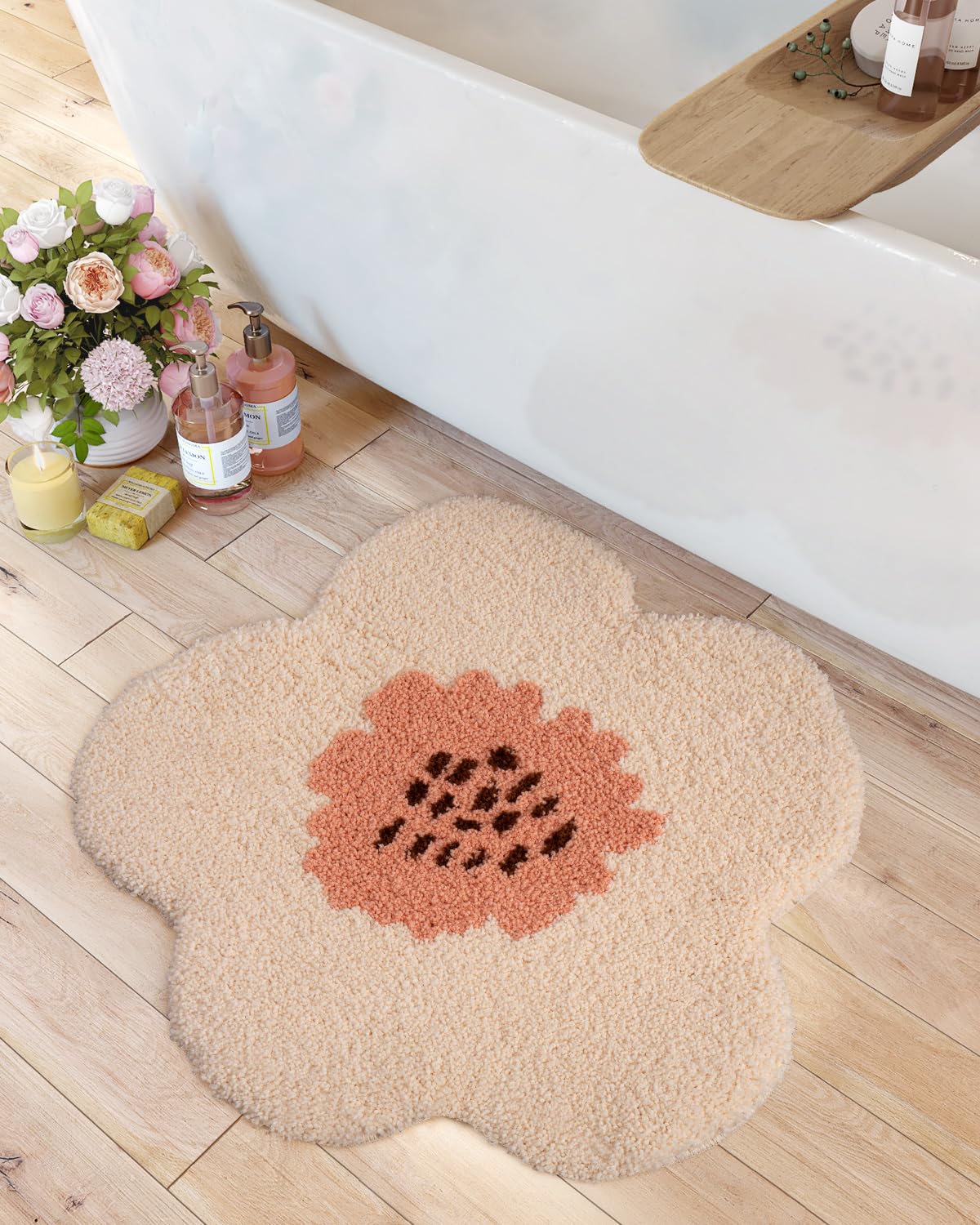 Tappeto da Bagno Antiscivolo Extra Spesso, Tappeto Assorbente in Microfibra per Doccia e Bagno, Lavabile in Lavatrice (Rosa, 60 x 90cm) | Leroy Merlin