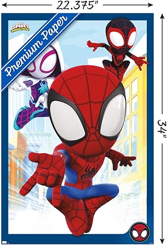 Miniatura 3 de Trends International Marvel Spidey and His Amazing Friends - Póster de pared grupal, 34 pulgadas de largo x 22.4 pulgadas, versión premium sin marco