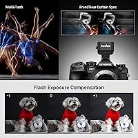 Vista 9 de Godox Disparador de flash inalámbrico X3O X3-O TTL para cámara Olympus Panasonic, transmisor de flash inalámbrico de pantalla táctil de 2.4G
