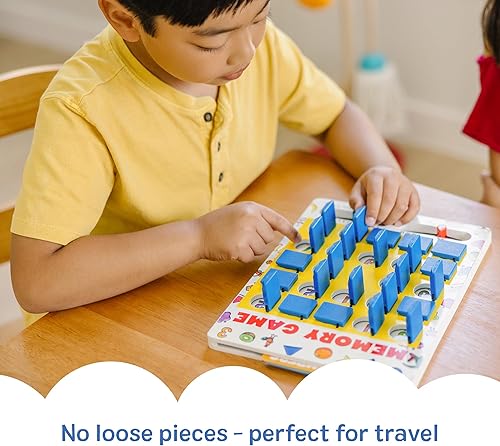 Miniatura 4 de Melissa & Doug Flip to Win Travel Memory Game - Wooden Game Board, 7 Double-Sided Cards Road Trip Essentials for Kids, Hangman for Kids, Memory Toy