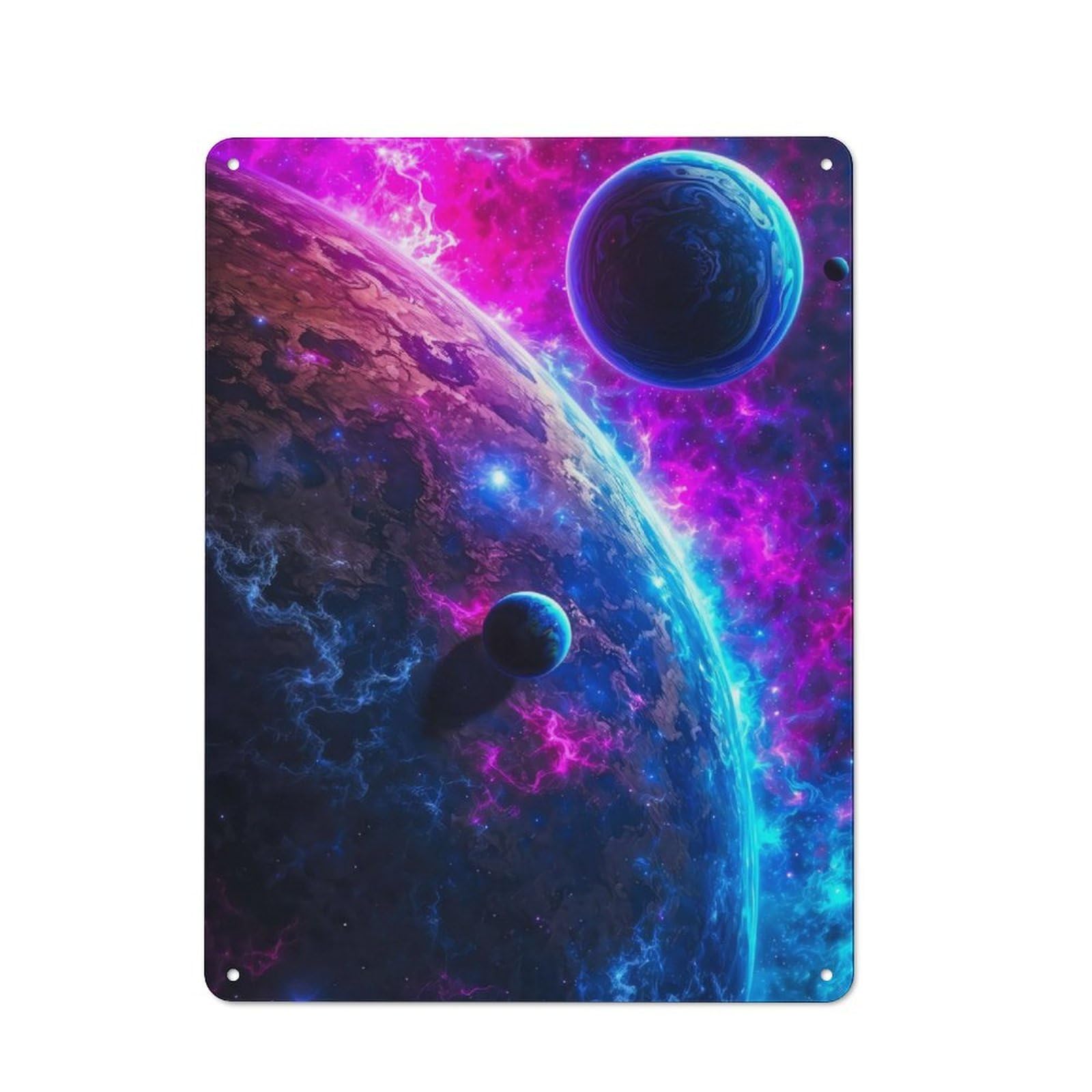 Junmoney Cosmic Serenade Metal Wall Sign 40X30cm Featuring For Living Room Wall, For Metal Sign Collectors, For Garage And Workshop Walls