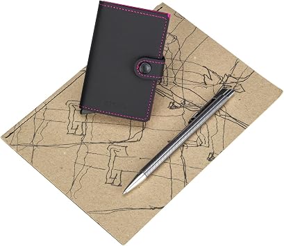 Secrid MINIWALLET MATTE BLACK & FUCHSIA