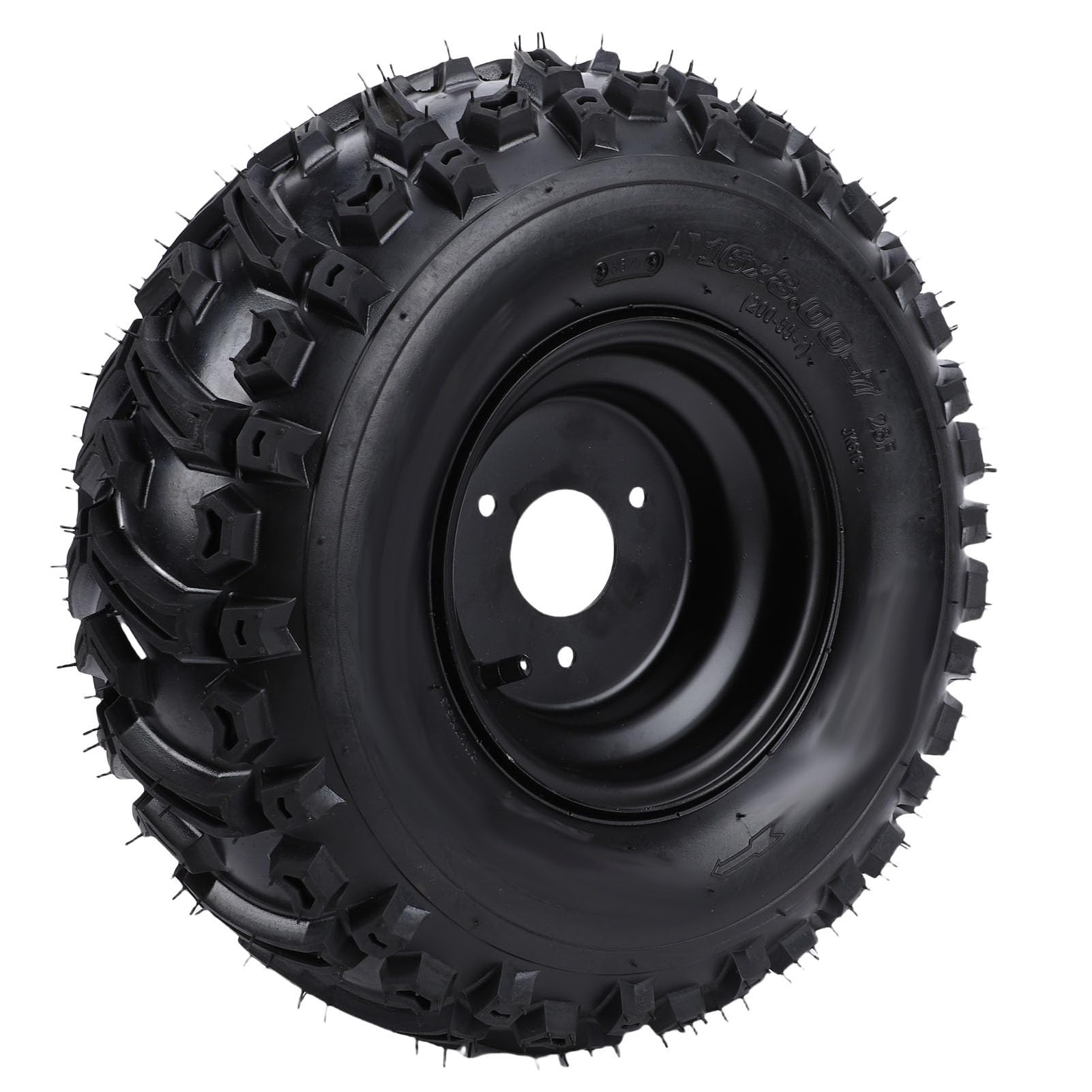 Akozon Pneumatico per Ruote 16x8-7 con Cerchione Pneumatico Tubeless Antiforatura per Carrello Fuoristrada ATV UTV Go Kart