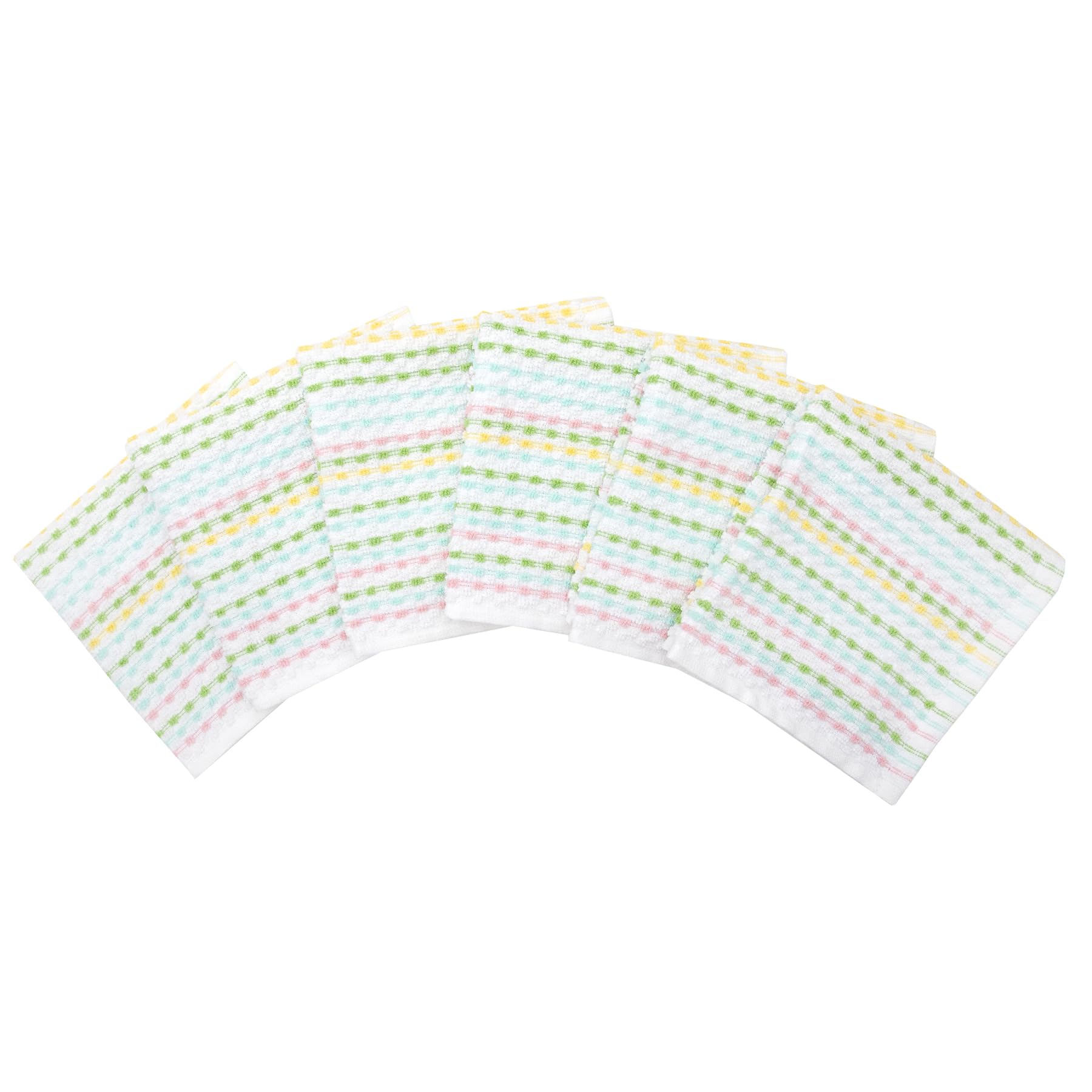 Ritz Pebble Bar Mop Towels: Highly Absorbent and Super Soft, 100% Cotton, Durable Super Absorbent Kitchen Bar Towels for Wiping Tables and Counters, 12x12, 6-Pack, Spring