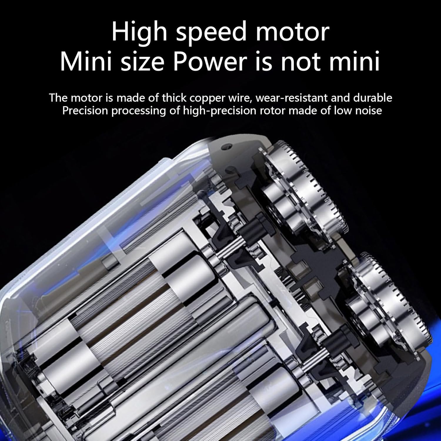 Mini Electric Shaver for Men and Women, Dual Head Portable Razor with Smart Sensor, Compact Travel Size Pocket Shaver, USB-C Rechargeable, Wet & Dry IPX6 Waterproof, Low Noise, Easy to Clean - Image 6