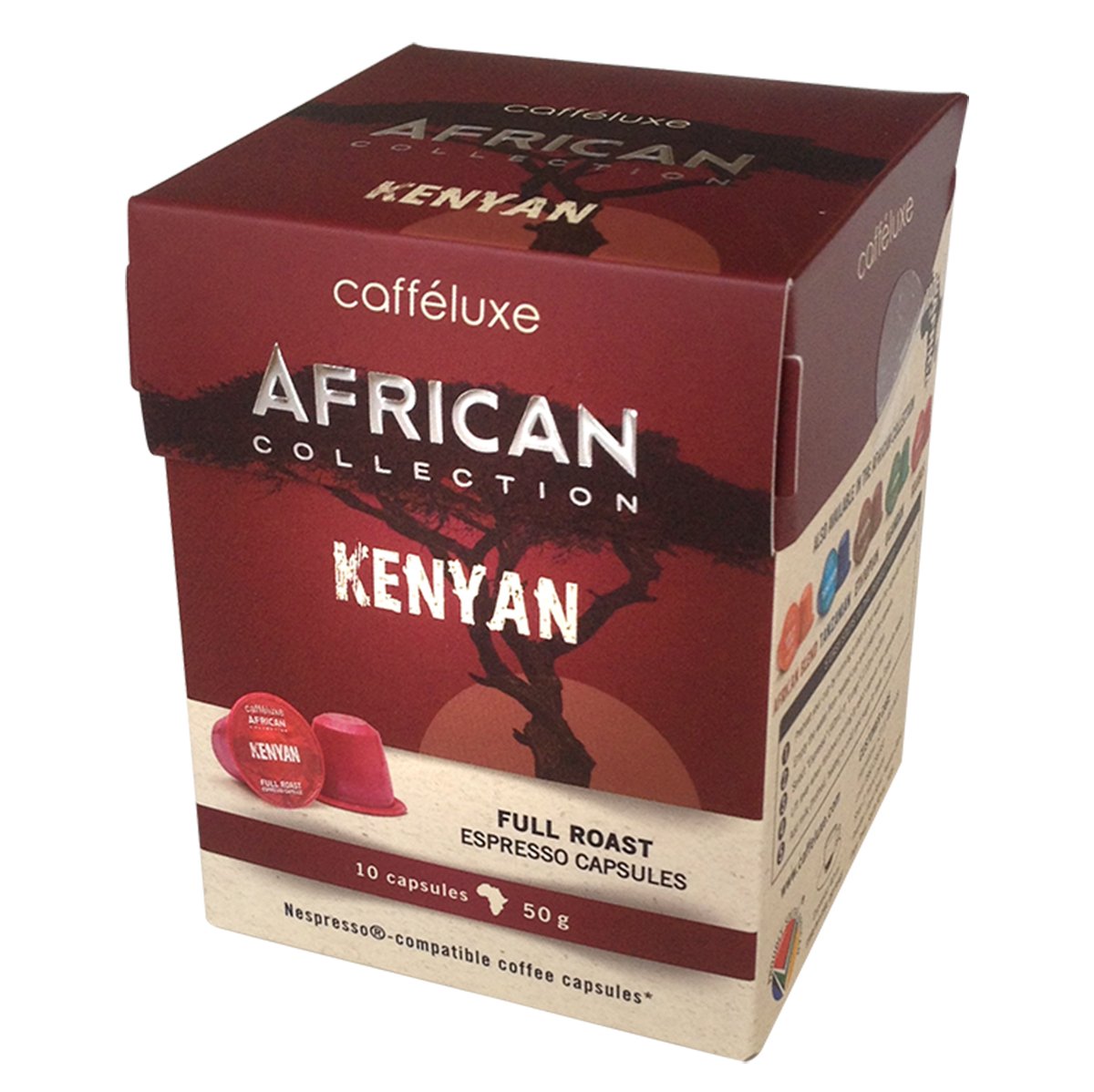 Caffeluxe Kenyan - 10 Coffee Capsules - Nespresso® Compatible 50g