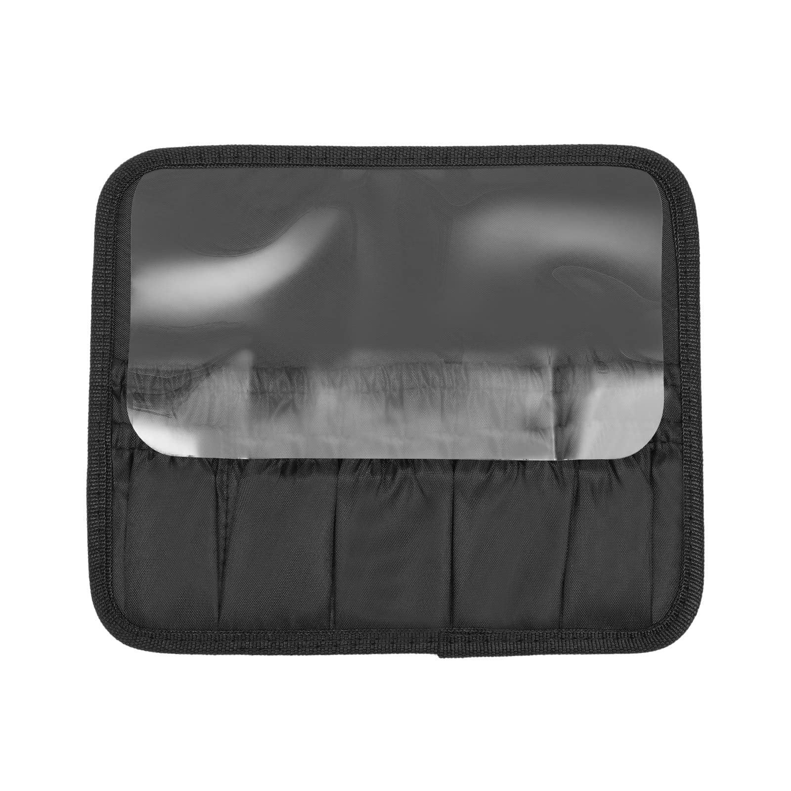 Make-up Tasche mit LED Spiegel, Reise Kosmetiktasche mit 3 Farben Helligkeit Einstellbarer, Schminktasche mit 7 Verstellbaren Trennwänden und Makeup Pinsel Aufbewahrungstasche (Schwarz)