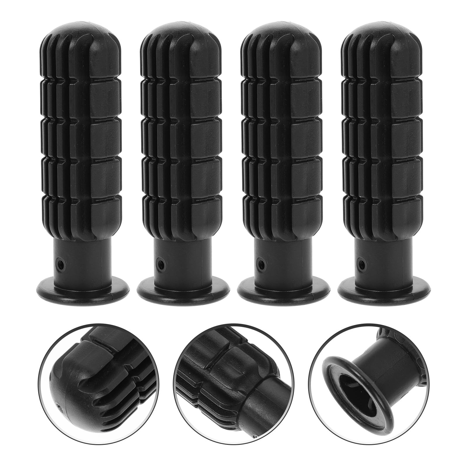 Manopole per Calcio Balilla 4 in Pvc Nero per Tavoli da 0,7m, Impugnature Resistenti All'usura Antiscivolo per Calcio da Tavolo