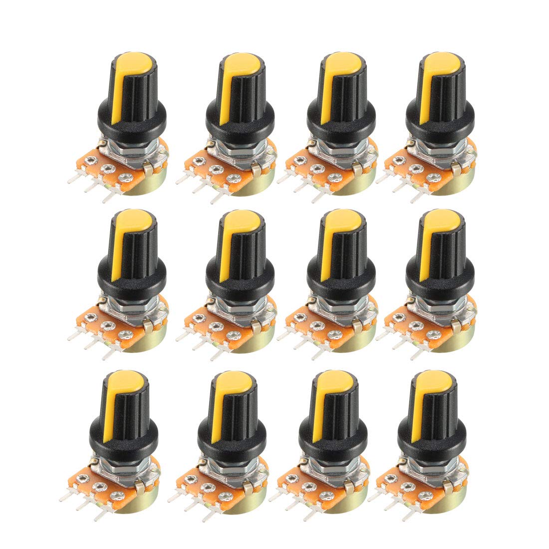 Buy sourcing 12Pcs 100K Ohm Variable Resistors Single Turn Rotary ...